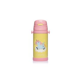 Поильник-непроливайка Stenson термос 350 мл Желтый с розовым (MT-2087 yellow/pink)