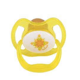 Пустышка Baby Team латексная, классическая 6+ мес. (3222_желтый)