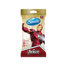 Детские влажные салфетки Smile baby Marvel антибактериальная, 15 шт (4823071642247)