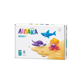 Набір для творчості Lipaka пластиліну, що самостійно твердіє, Океан: акула, восьминіг, скат (60027-UA01)
