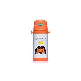 Поильник-непроливайка Stenson термос 350 мл Белый с оранжевым (MT-2087 white/orange)