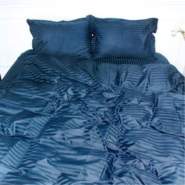 Постельное белье MirSon SatinStripe 30-0021DarkBlue 143х210 Полуторный (2200005255742)
