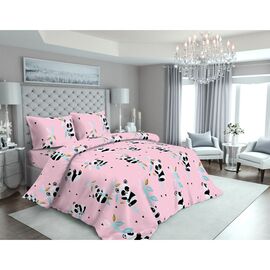 Постельное белье MirSon Бязь 17-0505 Panda pink Односпальный (2200003619287)