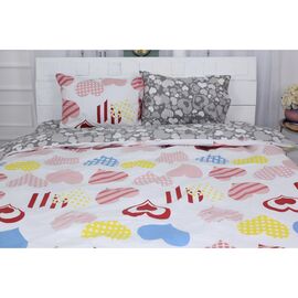 Постільна білизна MirSon Бязь 17-0532 Bright hearts 200х220 (2200003782240)