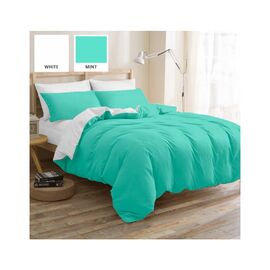 Постельное белье MirSon Бязь Premium White-Mint 200х220 (2200000949356)