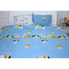 Постельное белье MirSon Бязь Ranforce Elite 17-0518 Cat-dog blue Односпальный (2200004666204)
