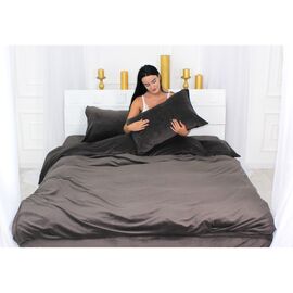 Постельное белье MirSon Велюр Winter Frost 28-0003 Brown Velvet King Size (2200003993622)