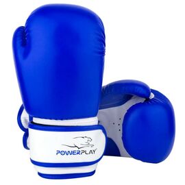 Боксерские перчатки PowerPlay 3004 JR 8oz Blue/White (PP_3004JR_8oz_Blue/White)