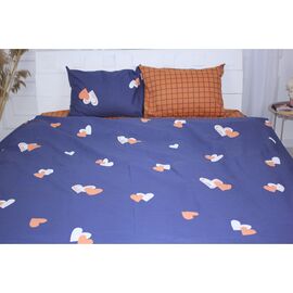 Постельное белье MirSon Бязь Ranforce Elite 17-0442 Blue orange 175х210 (2200004671642)