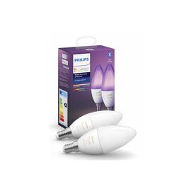 Умная лампочка Philips Hue E14, 5.3W(40Вт), 2000K-6500K, RGB, ZigBee, Bluetooth, димування, 2шт (929002294210)