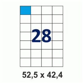 Етикетка самоклеюча Tama 52,5х42,4 (28 на листі) с/кл (100листів) (16777)
