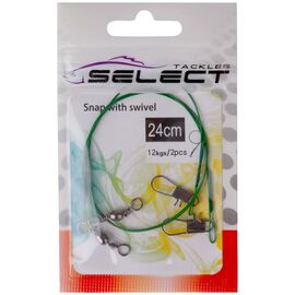 Поводок Select Поводок Select плетеный зеленый 1x7 24cm 12кг (2шт/уп) (1870.24.04)