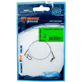Поводок Ukrspin Orange Spinning титан 1x7 30см 23кг(50lb)/0.54мм (1590.03.96)