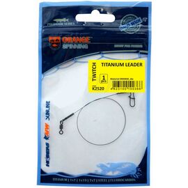 Поводок Ukrspin Orange Spinning титан с вертлюгом 20см 12кг(25lb)/0.35мм (1590.02.67)