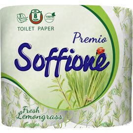 Туалетная бумага Soffione Fresh Lemongrass 3 слоя 8 рулонов (4820003833988)