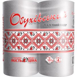 Туалетная бумага Обухівський 2 слоя серая 4 рулона (4820003833803)
