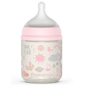 Бутылочка для кормления Suavinex Memories Истории малышей 150 мл. розовая (307050)