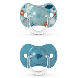 Пустышка Suavinex Лесные истории 6-18 мес. 2 шт. голубая (307336)