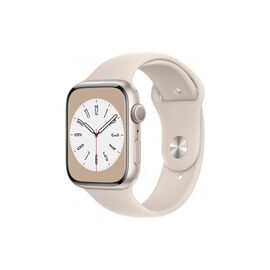 Смарт-часы Apple Watch Series 8 GPS 45mm Starlight Aluminium Case with Starlight Sport Band - Regular (MNP23UL/A)