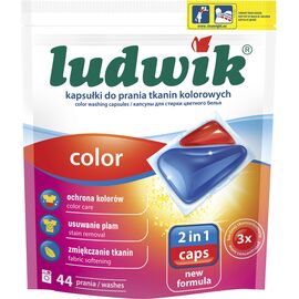Капсулы для стирки Ludwik Color 2 в 1 для цветных вещей 44 шт. (5900498025712)