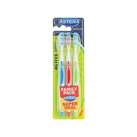 Зубная щетка Astera Active Trio Medium Средней жесткости 3 шт. (3800013518694)