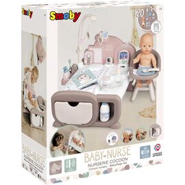 Игровой набор Smoby Toys Baby Nurse Детская комната со звуковыми эффектами, с пупсом и аксессуарами (220375)