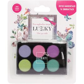 Дитяча косметика Lukky Тіні для повік компактні 6 кольорів з подарунком (SL-101)