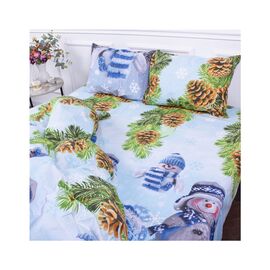 Простынь MirSon Ranforce Elite Бязь Snowman 180x220 см (2200005568088)