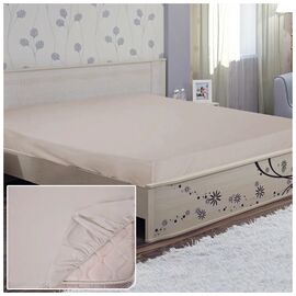 Простынь Ярослав на резинке бязь 08 серый 200х180х20 (38183)