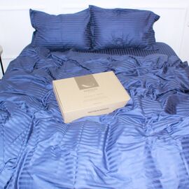 Підковдра MirSon Satin Stripe 30-0020 Smoky Blue 143х210 см (2200005255476)