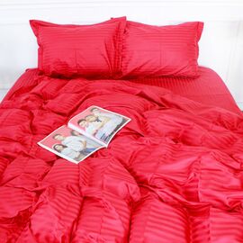 Пододеяльник MirSon Satin Stripe 30-0018 Red 175х210 см (2200005254653)