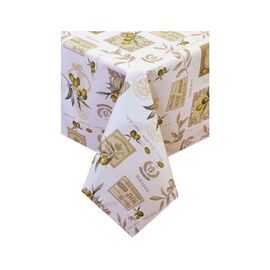 Скатерть Прованс непромокаемая Simfoni Оливка 120х136 (4823093431898)