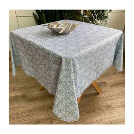 Скатерть Прованс непромокаемая Simfoni Lace on blue 136х136 (4823093428096)