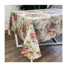 Скатерть Прованс непромокаемая Simfoni Букет роз 180х136 (4823093431713)
