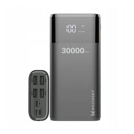 Батарея универсальная Wozinsky 30000mAh, 4*USB, with LCD display, 2A, black (5907769300349)