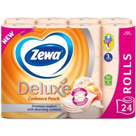 Туалетная бумага Zewa Deluxe Персик 3 слоя 24 рулона (7322541171814)