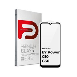 Стекло защитное Armorstandart Full Glue Motorola E7 Power / G10 / G30 Black (ARM65482)