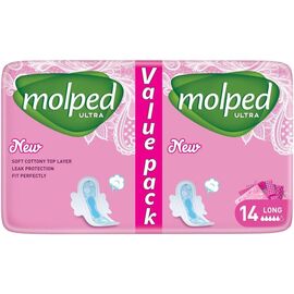 Гигиенические прокладки Molped Ultra Long 5 капель 14 шт. (8690536825189)