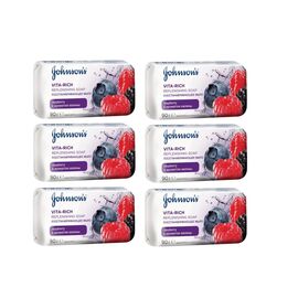 Детское мыло Johnson’s baby Care Vita Rich Восстановительного с экстрактом малины 90 г х 6 шт. (3574661642741)