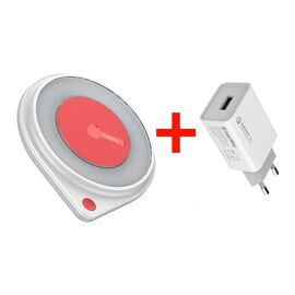 Зарядний пристрій ColorWay Qi FC (10W) LED bedside lamp + charger 1USB QC3.0 (18W) (CW-CHW20Q-WT-CHS013Q)