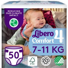 Подгузник Libero Comfort Размер 4 (7-11 кг) 50 шт (7322541756844)