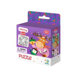 Пазл DoDo 2 в 1 Олень та пінгвінчик (300353)