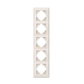 Рамка Videx BINERA кремовая 5 постов (VF-BNFR5V-CR)