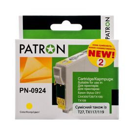 Картридж Patron Epson T0924/T1084 (C13T10844A10) 490c, Yellow (PN-0924)