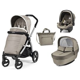 Коляска Peg-Perego 3в1 Book Plus Elite Cream Кремовая (PACK03-00000000006)