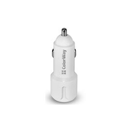 Зарядное устройство ColorWay 2USB 2.4A white (CW-CHA007-WT)
