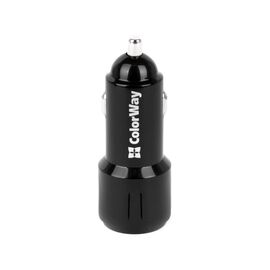 Зарядное устройство ColorWay 2USB 2.4A black (CW-CHA007-BK)