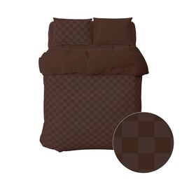 Постельное белье Home Line "Шахмат 4х4" (коричневый) евро (169191)