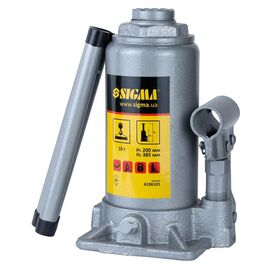 Домкрат Sigma гидравлический бутылочный 10т H 200-385мм (6106101)
