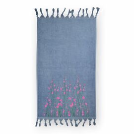 Рушник Home Line велюровий Spring синій 68х127 см (126241)